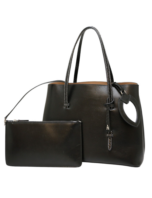 Sac ALAIA cuir box noir