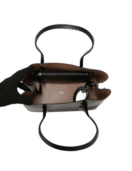 Sac ALAIA cuir box noir