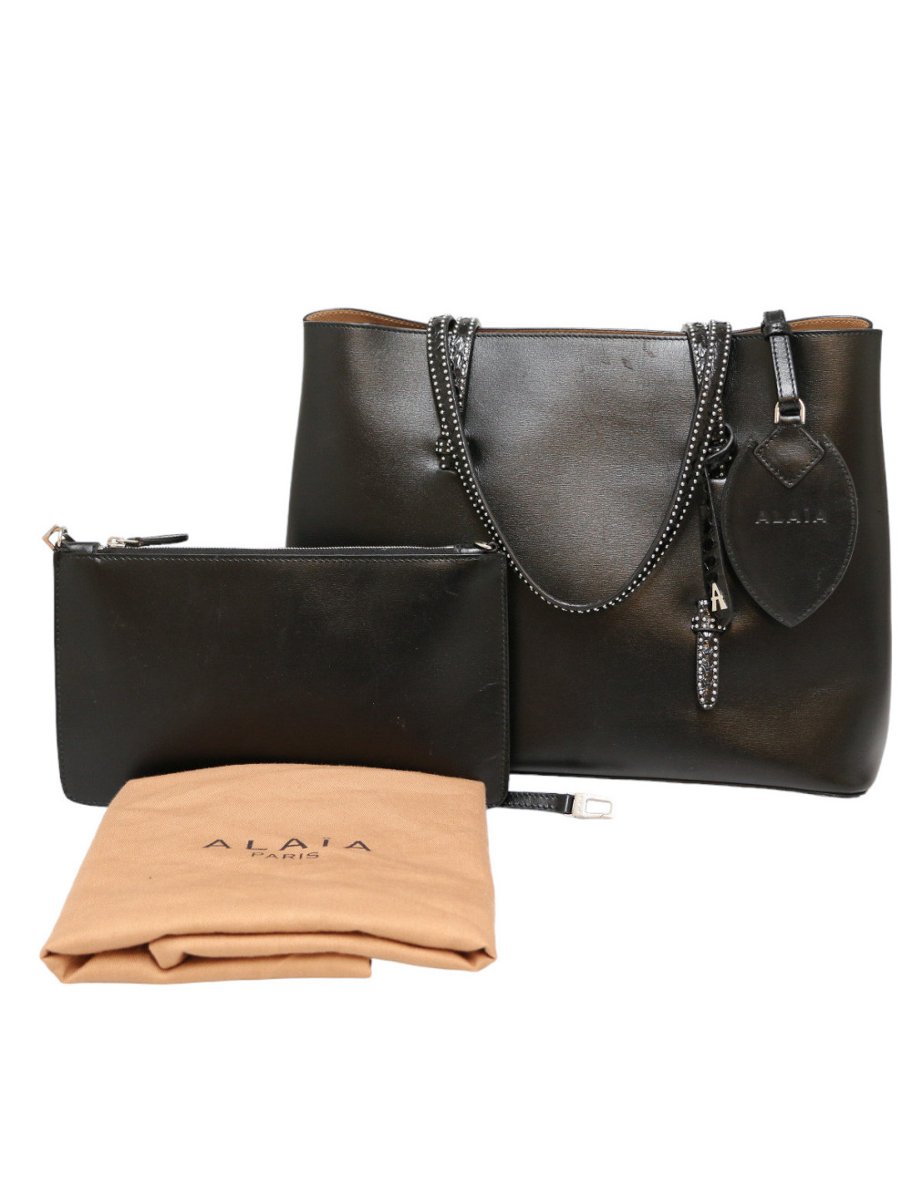 Sac ALAIA cuir box noir