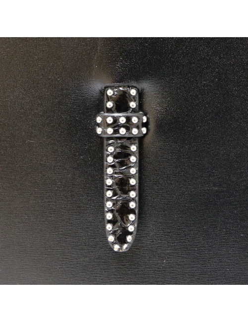 Sac ALAIA cuir box noir