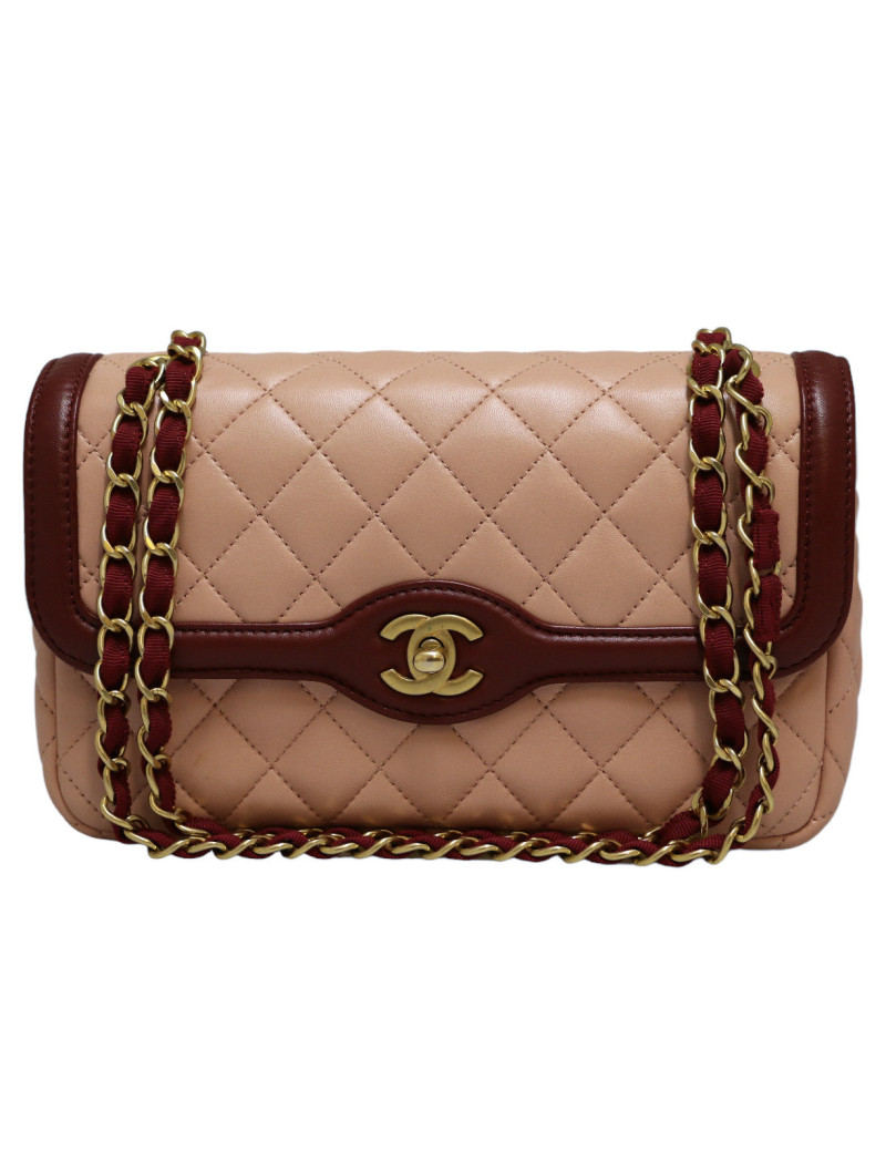 CHANEL Pink And Burgundy Classic Bag