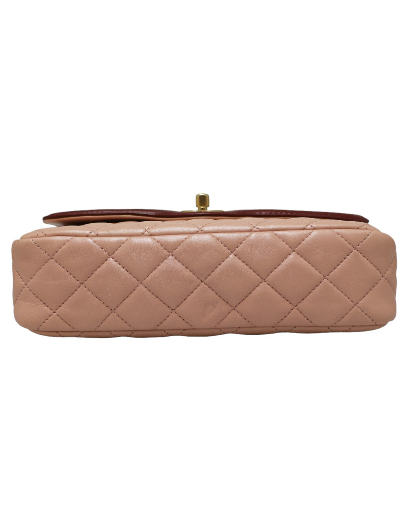 CHANEL Pink And Burgundy Classic Bag