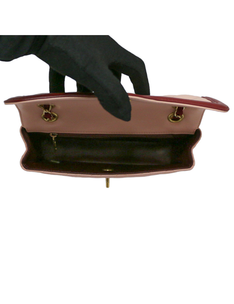 CHANEL Pink And Burgundy Classic Bag