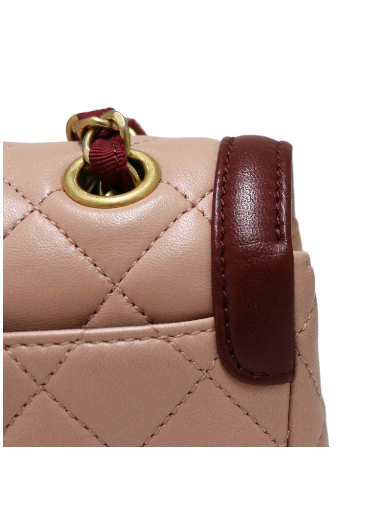 CHANEL Pink And Burgundy Classic Bag