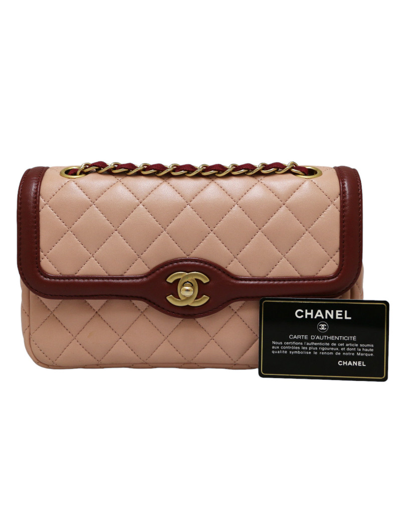CHANEL Pink And Burgundy Classic Bag