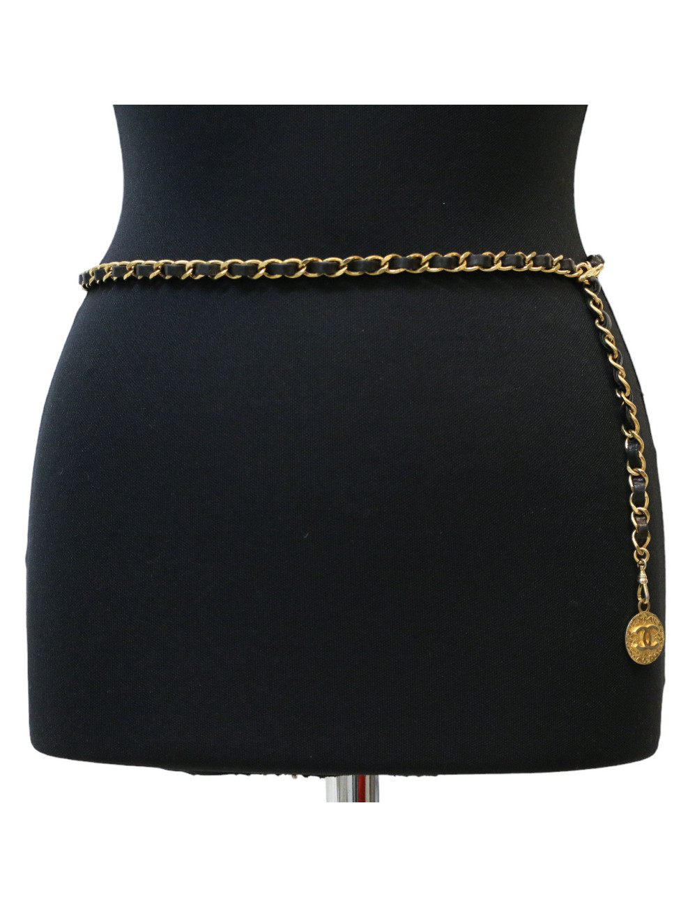 Ceinture CHANEL chaine et cuir vintage