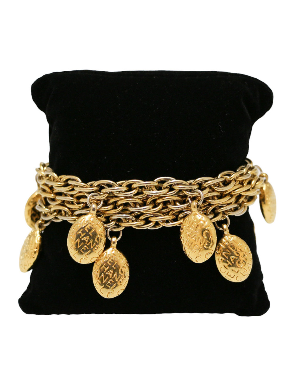 Bracelet multirangs CHANEL doré vintage