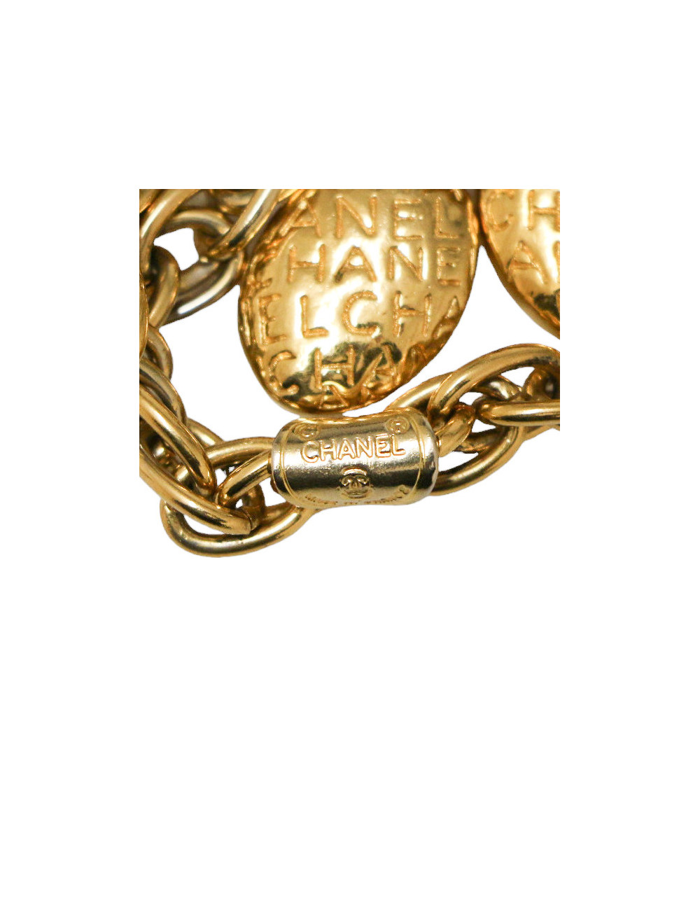 Bracelet multirangs CHANEL doré vintage