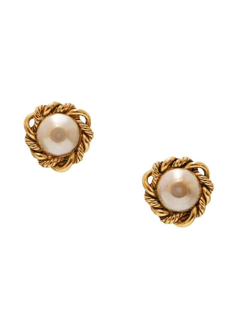 Clips nacre CHANEL vintage