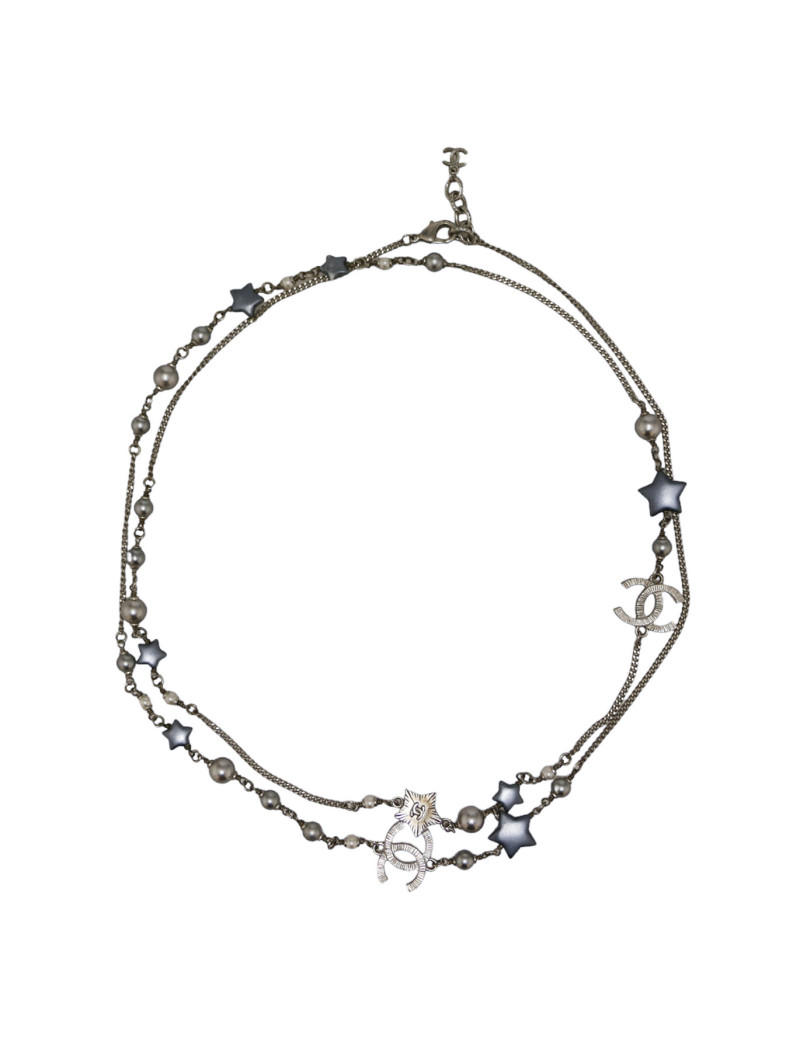 Sautoir CHANEL argent