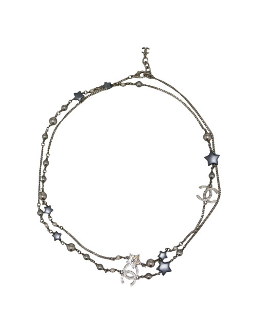 Sautoir CHANEL argent