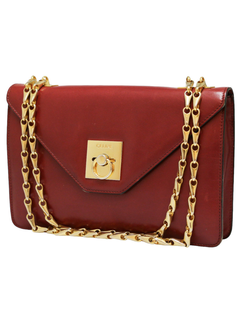Sac à main CELINE bordeaux Vintage