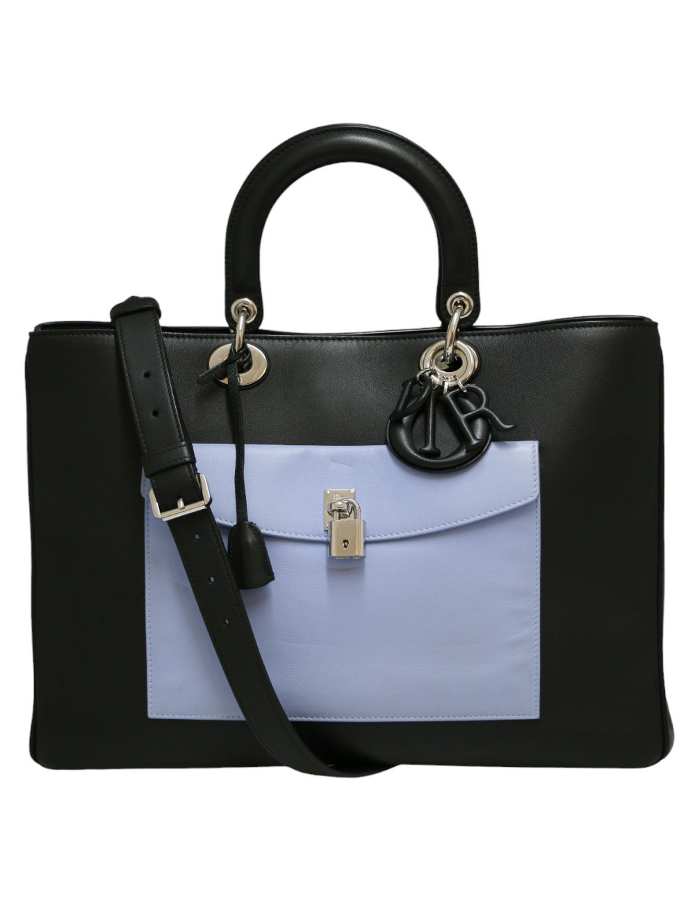 Sac Lady DIOR tricolore cuir