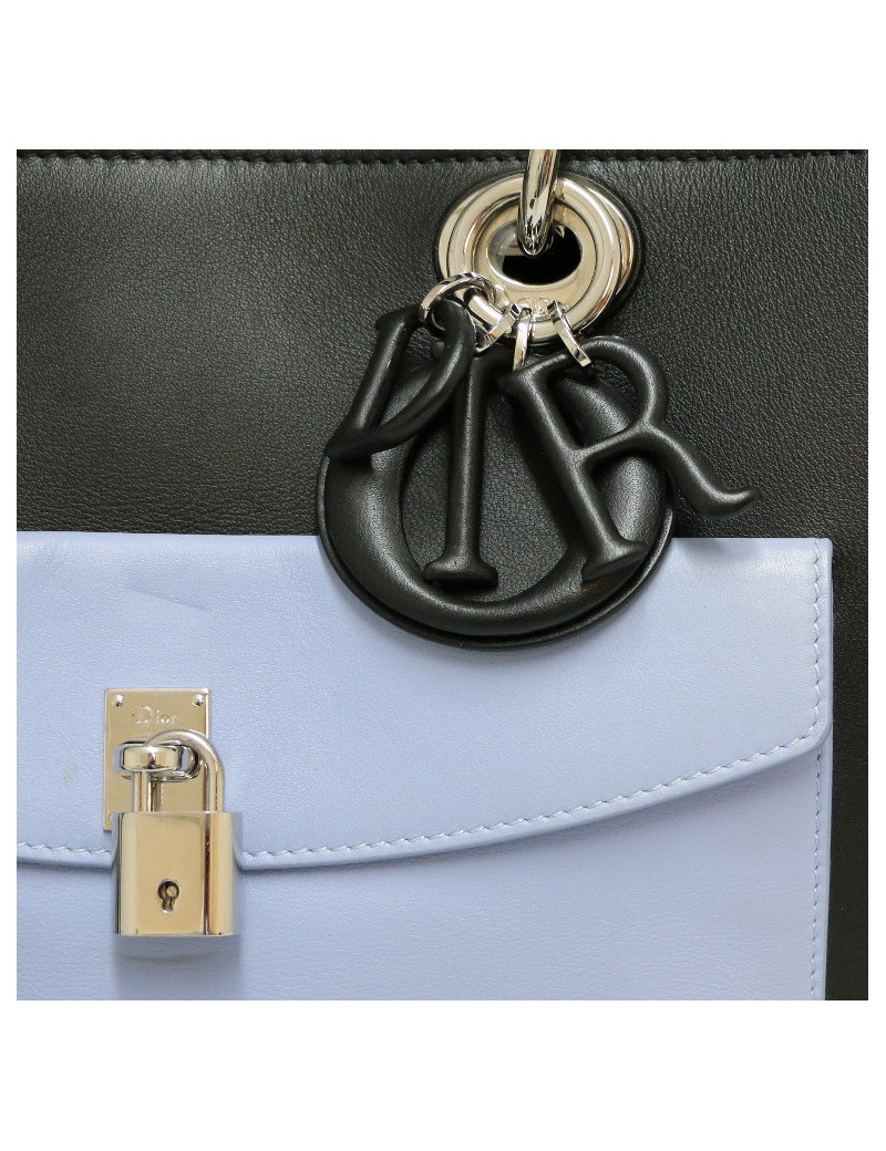 Sac Lady DIOR tricolore cuir