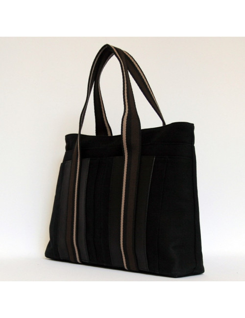Sac Herline HERMES toile noire