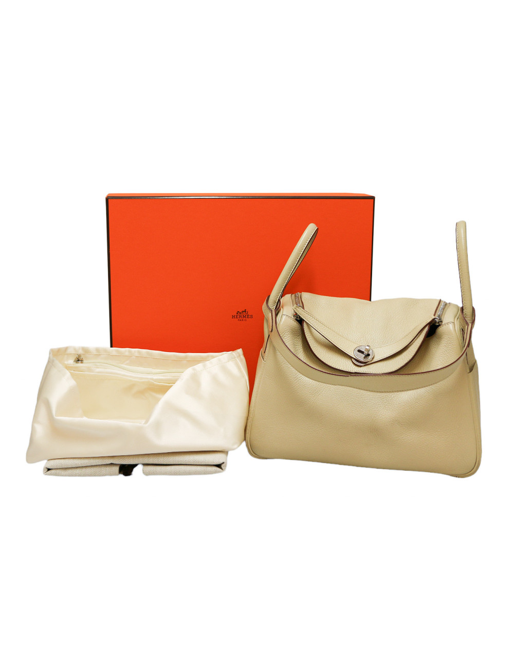 Sac Lindy 26 HERMES taurillon craie