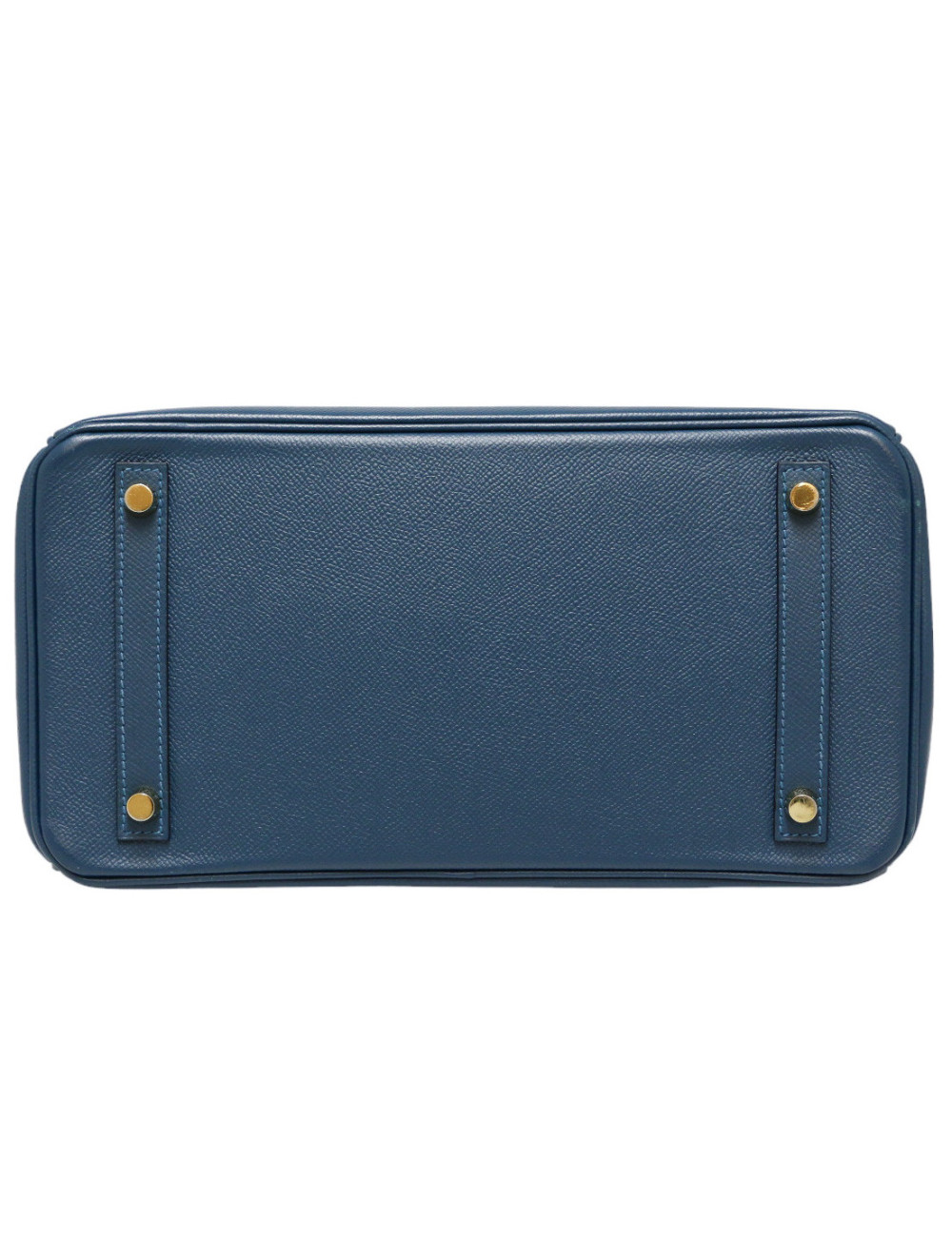 Sac Birkin HERMES 30 togo bleu Colvert