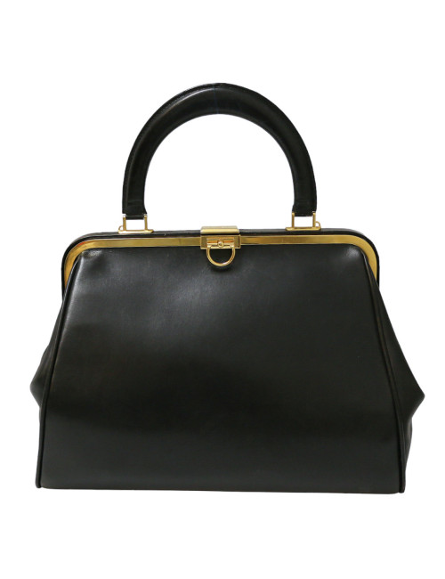 CHRISTIAN DIOR large black leather bag