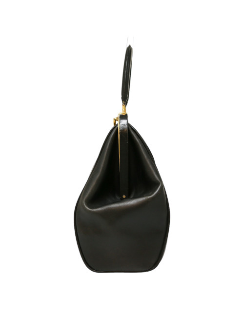 CHRISTIAN DIOR large black leather bag