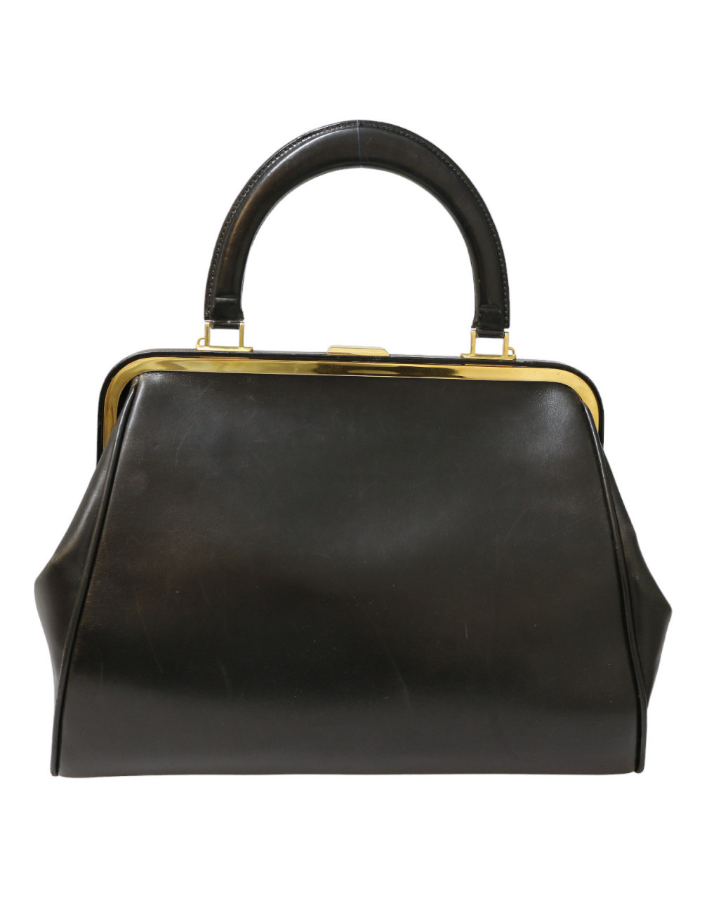 CHRISTIAN DIOR large black leather bag