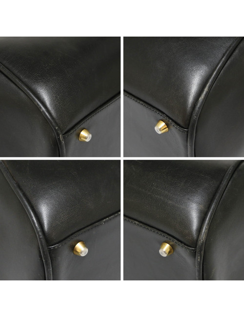 CHRISTIAN DIOR large black leather bag