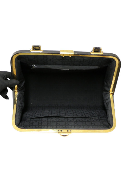 CHRISTIAN DIOR large black leather bag