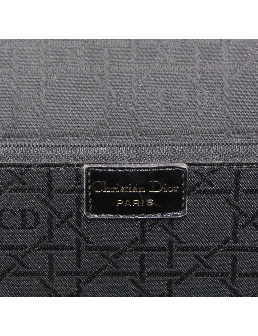 CHRISTIAN DIOR large black leather bag