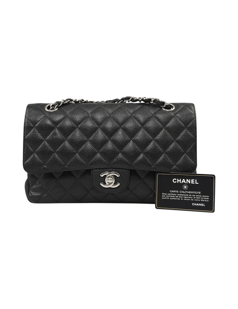 Sac double flap caviar CHANEL noir