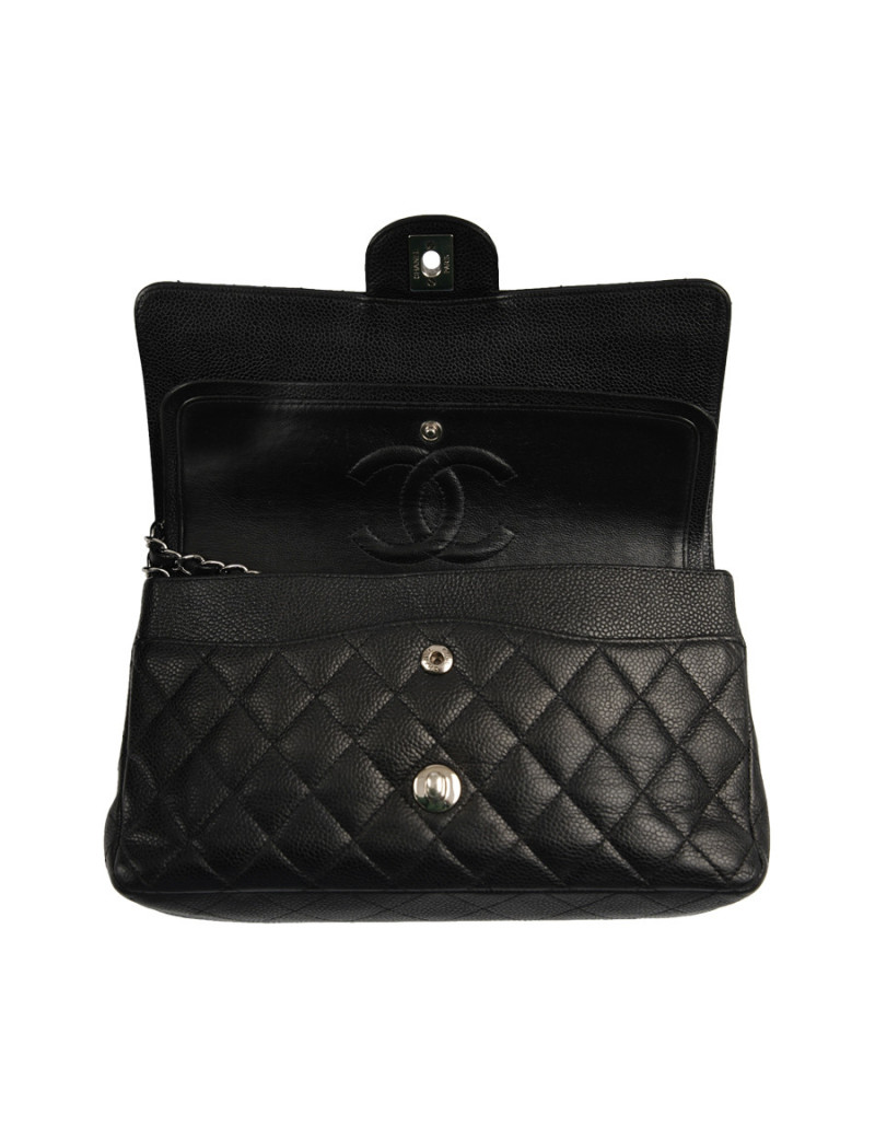 Sac double flap caviar CHANEL noir