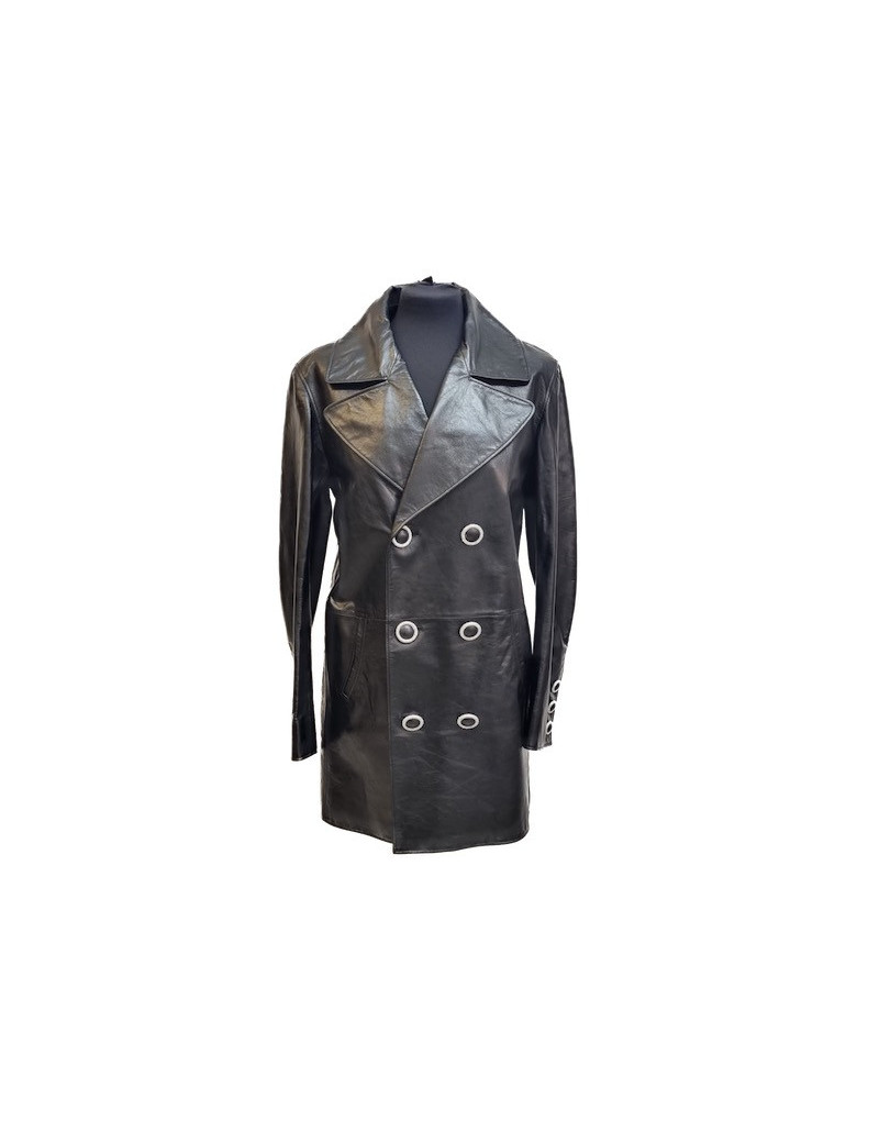 Veste cuir noir CHANEL T38