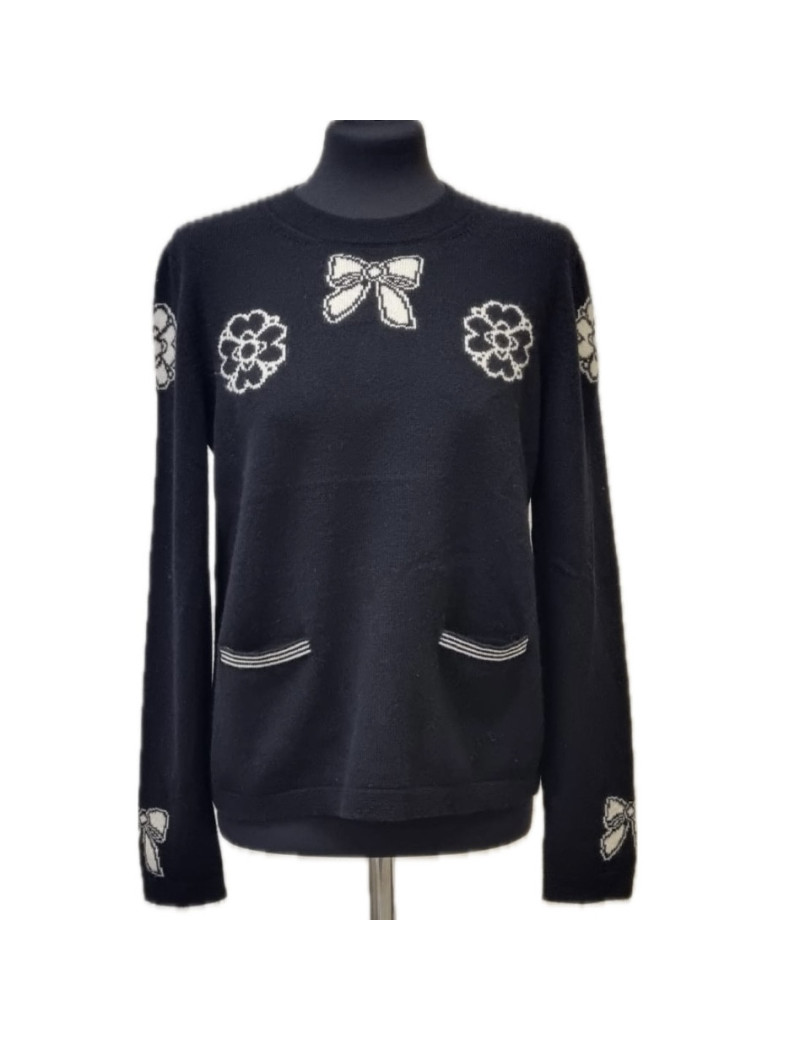 Pull cachemire CHANEL T 42 noir
