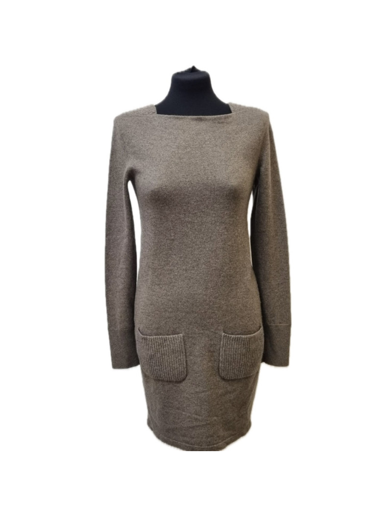 Robe T 36 CHANEL laine beige pailletée