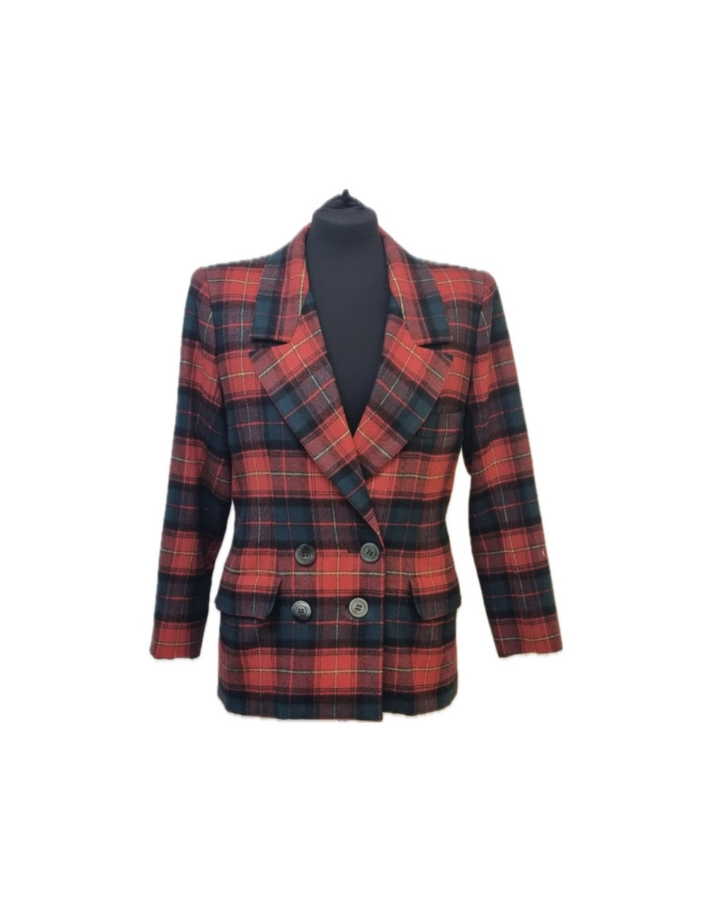 Veste YSL carreaux Vintage