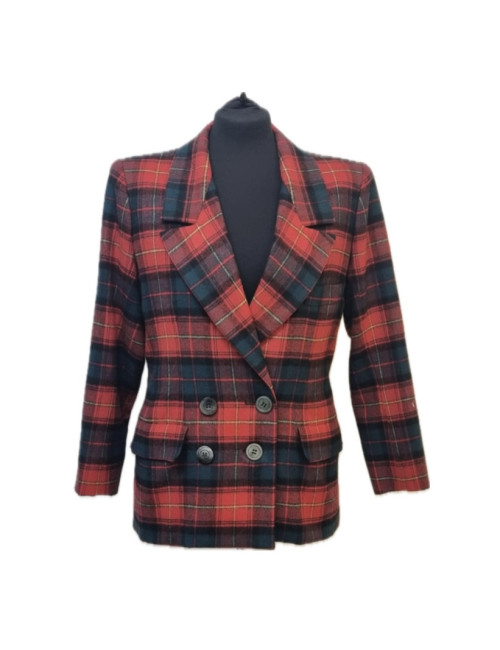 Veste YSL carreaux Vintage