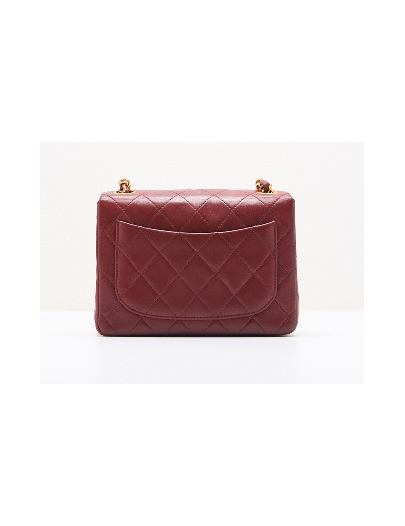 Petit sac à rabat CHANEL bordeaux