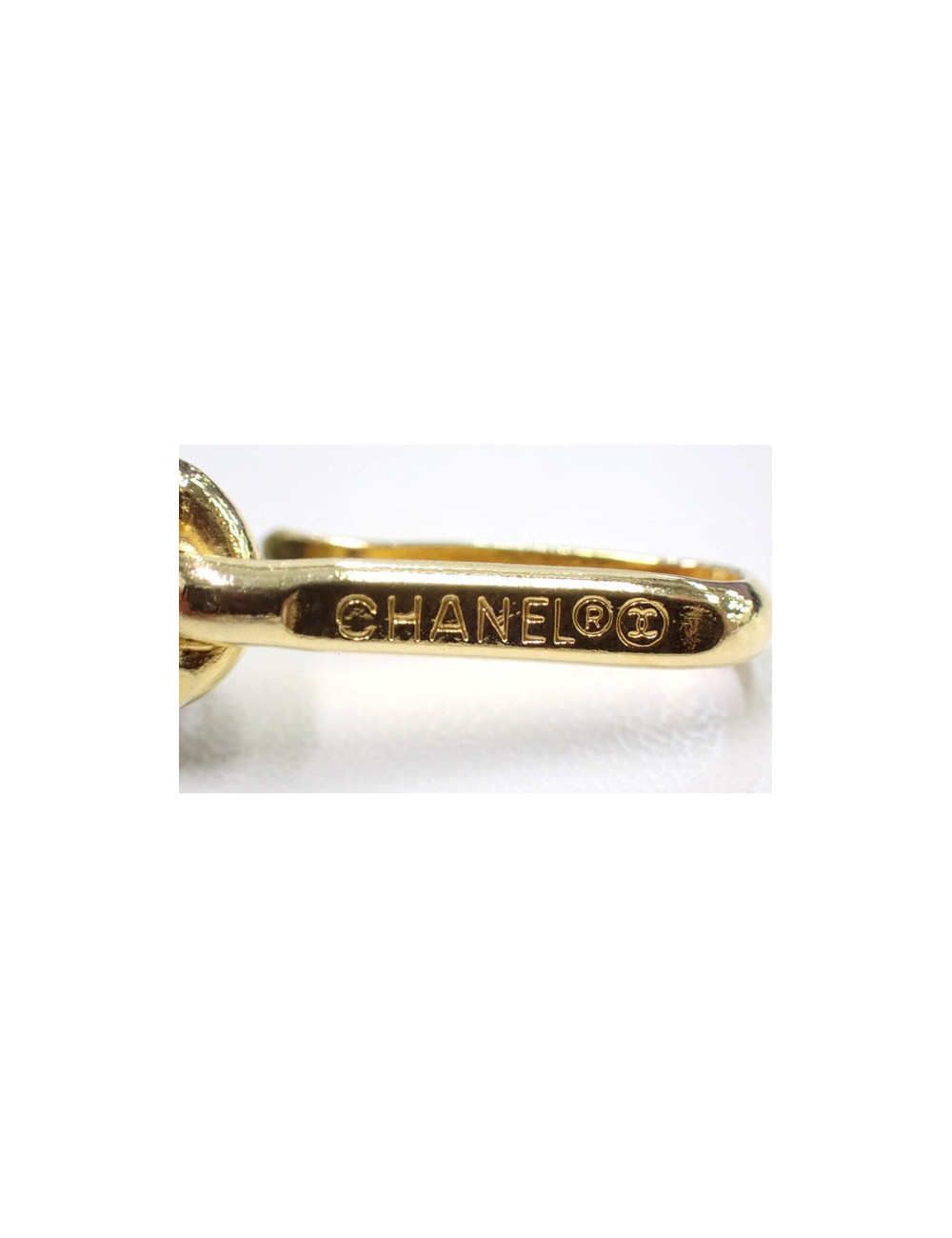 Ceinture CHANEL chaine et cuir noir