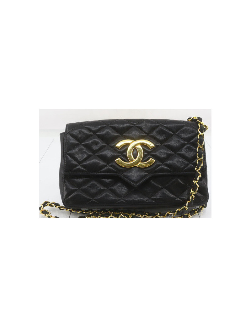 Sac CC CHANEL matelassé noir