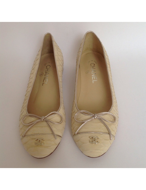 ballerines CHANEL t 37 python 