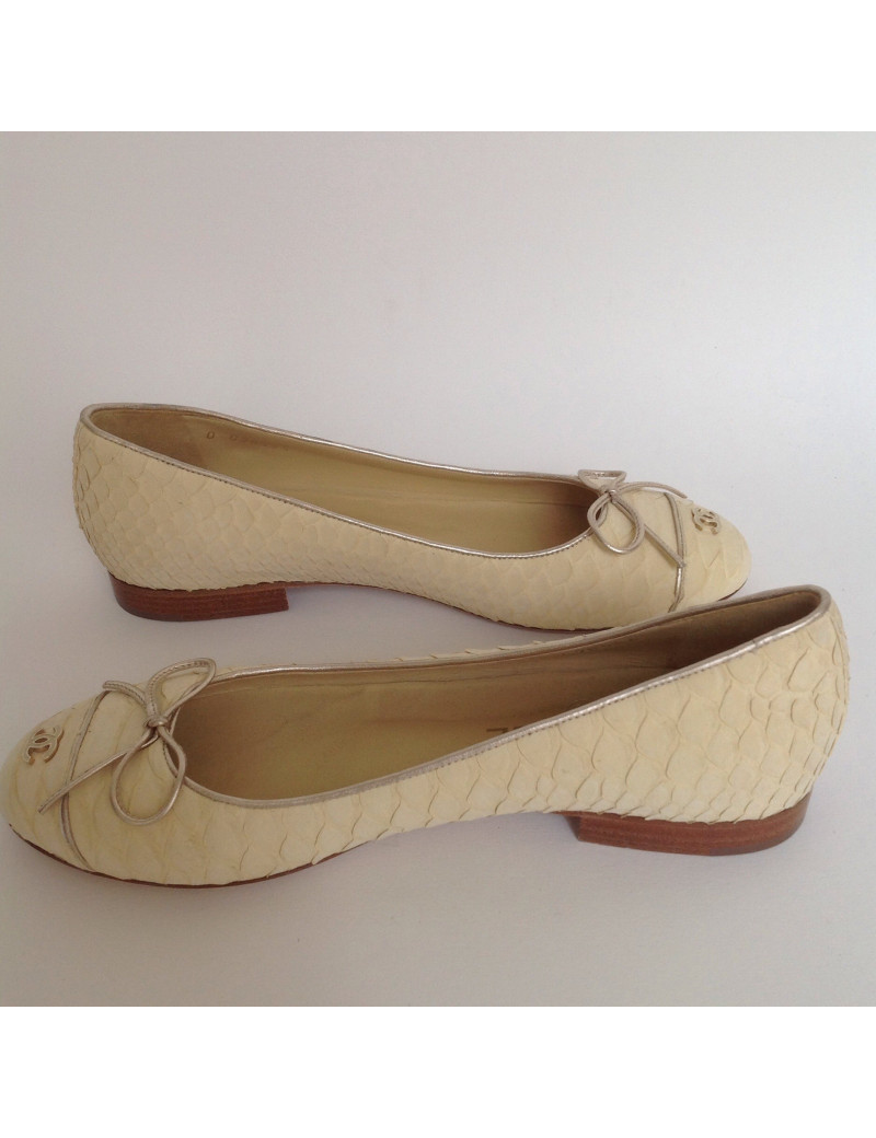 ballerines CHANEL t 37 python 