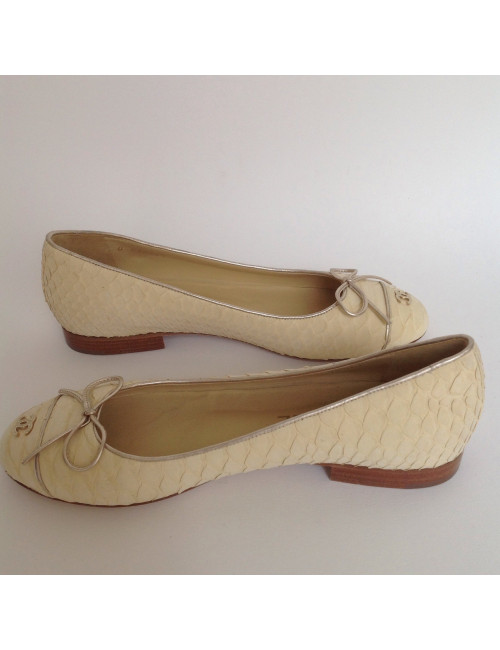 ballerines CHANEL t 37 python 