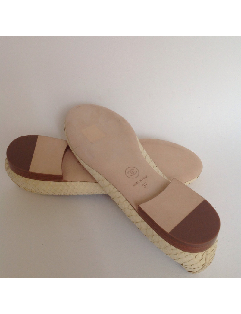 ballerines CHANEL t 37 python 