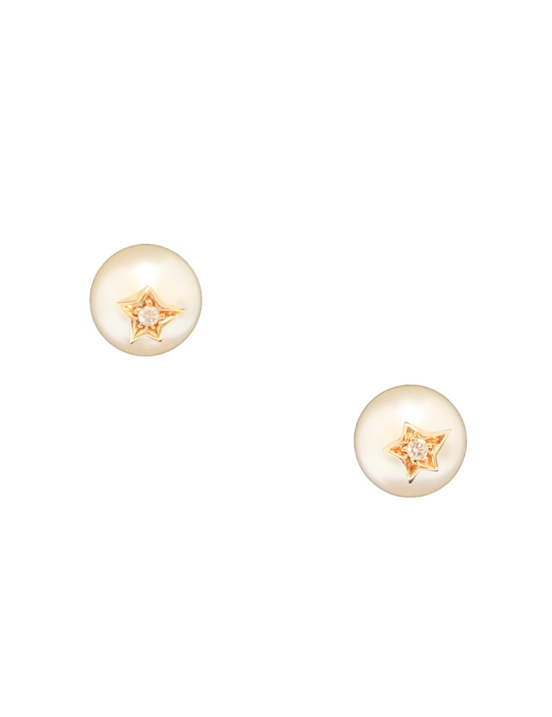 Boucles d'oreille CHANEL perle nacrée