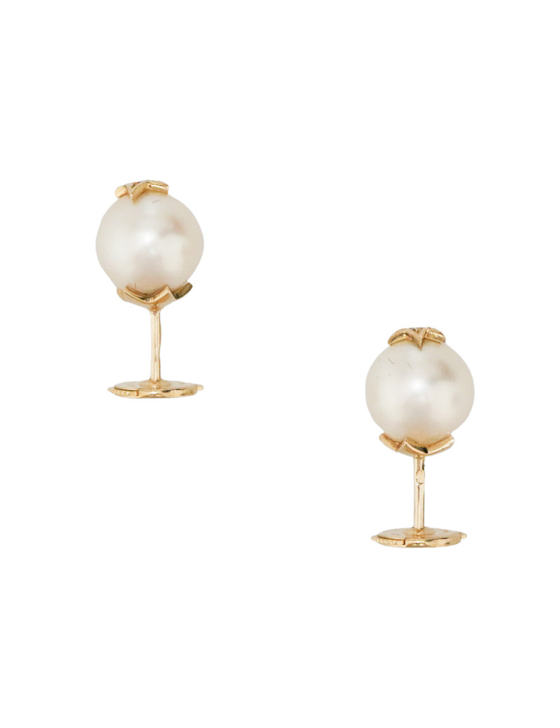 CHANEL pearl earrings