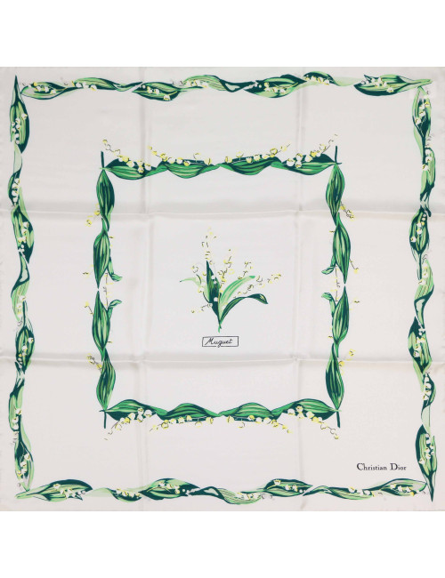 Carré DIOR soie bouquet de muguet