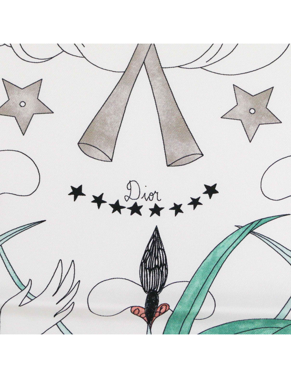 DIOR "Le jugement" silk scarf