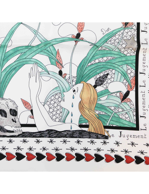 DIOR "Le jugement" silk scarf