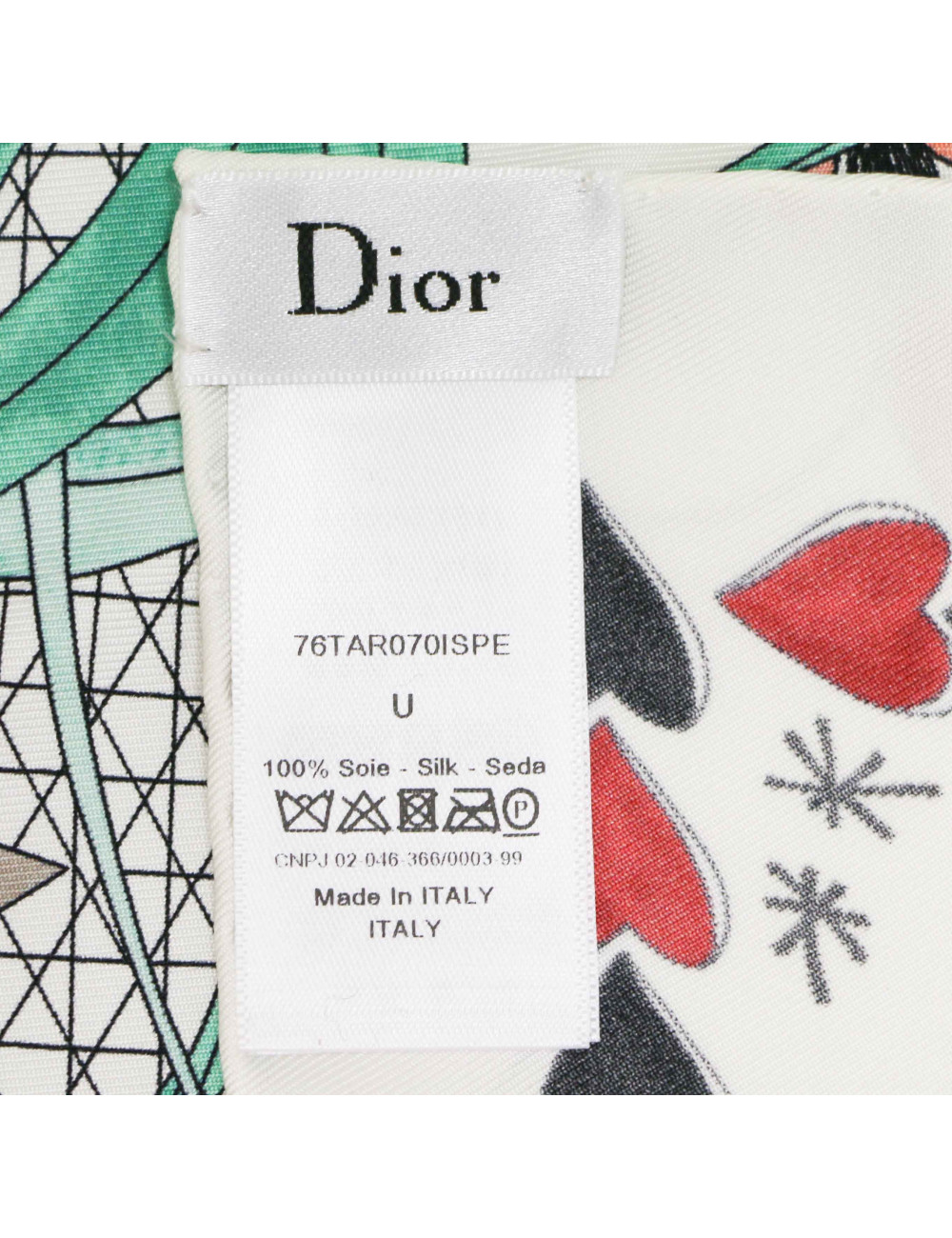 DIOR "Le jugement" silk scarf