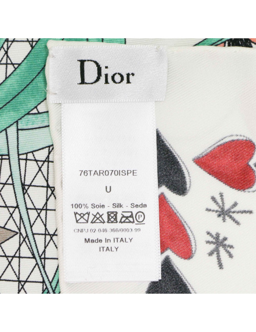 DIOR "Le jugement" silk scarf
