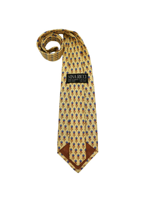 Cravate NINA RICCI soie jaune