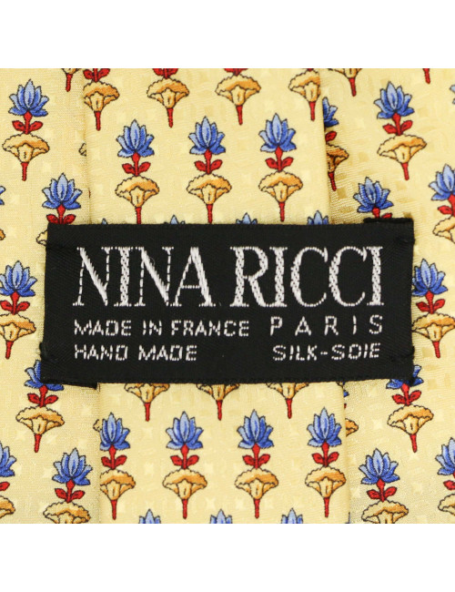 Cravate NINA RICCI soie jaune